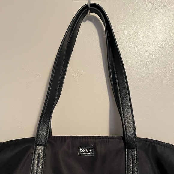 Botkier New York Black Large Tote Nylon Zipper Shoulder Bag - Picture 4 of 12